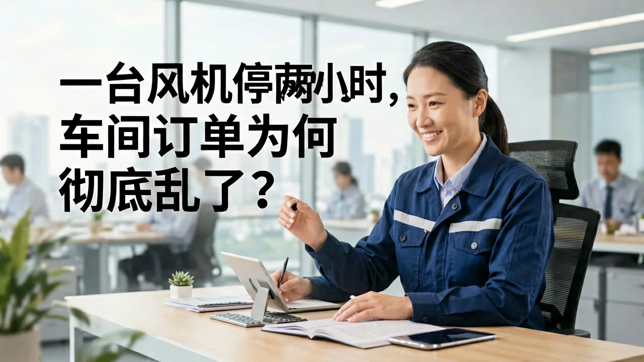 一台风机停机两小时,车间订单为何彻底乱了?